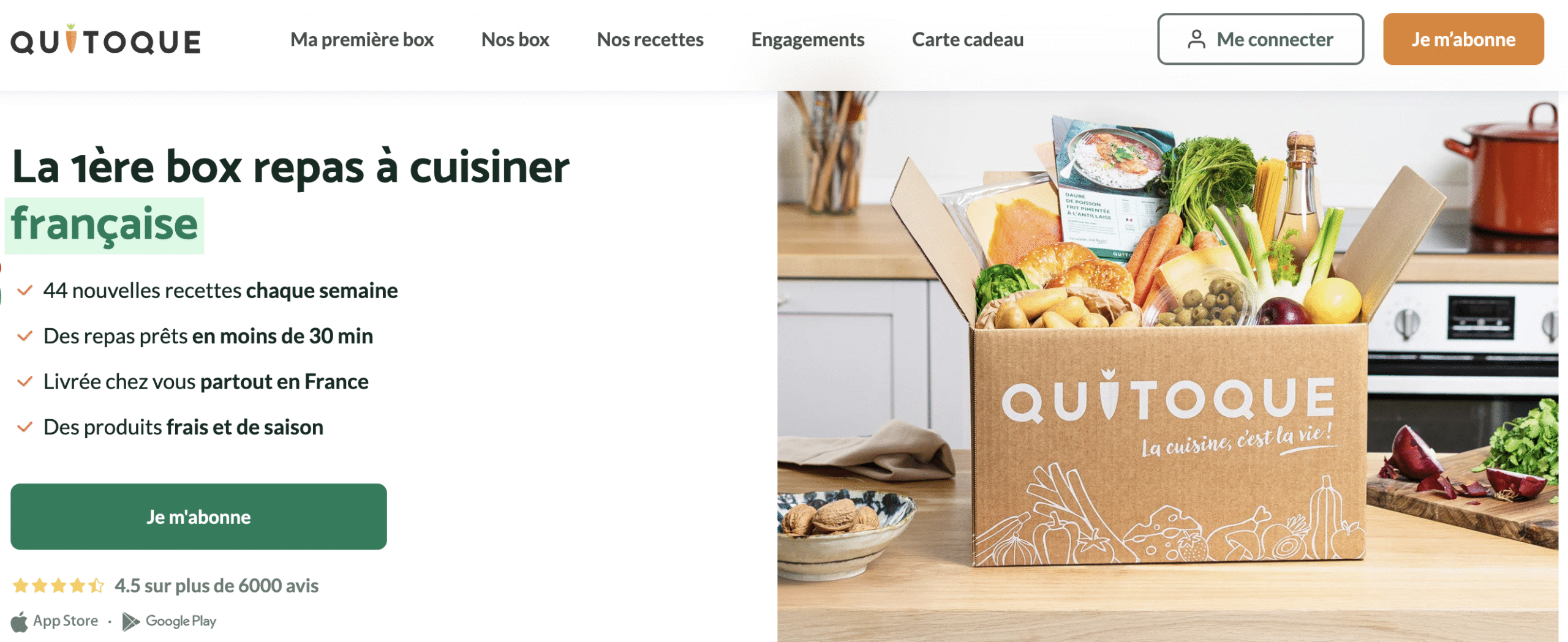 Quitoque Food Boho Subscription box